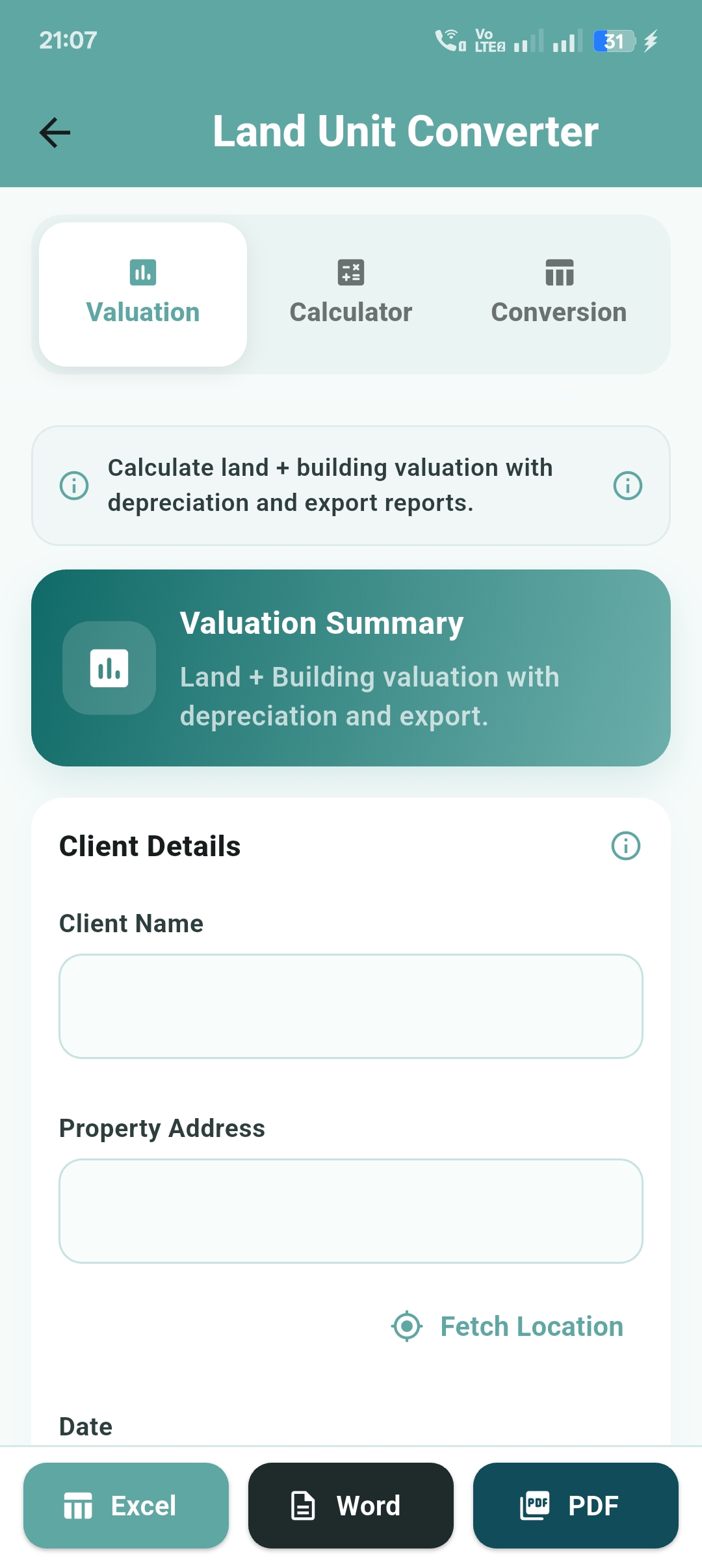 App screen 1